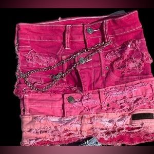 PINK CHAIN SKIRT 👛 (DENIM)